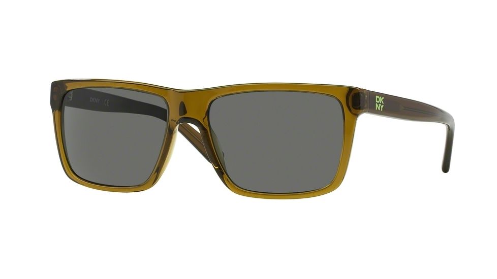 DKNY DY4119 Progressive Prescription Sunglasses DY4119-365287-58 - Lens Diameter 58 mm, Frame Color Olive Green