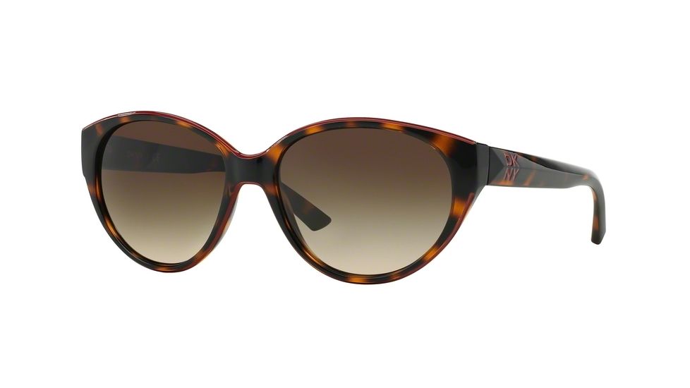 DKNY DY4120 Sunglasses 301613-57 - Dark Tortoise Frame, Brown Gradient Lenses
