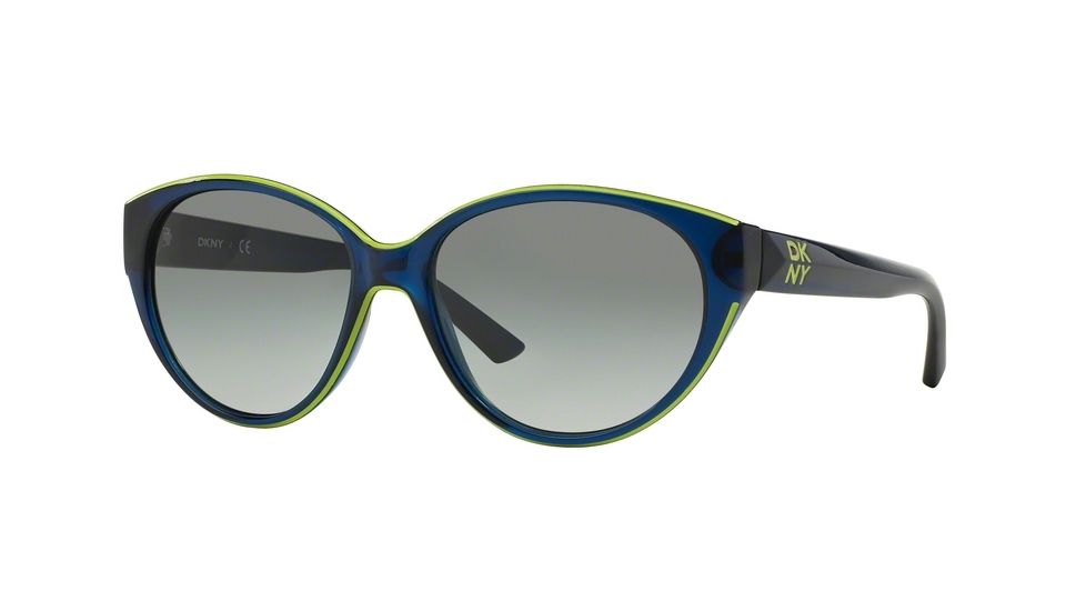 DKNY DY4120 Sunglasses 365911-57 - Blue Frame, Grey Grdient Lenses