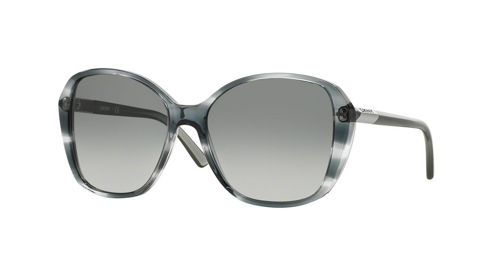 DKNY DY4122 Single Vision Prescription Sunglasses DY4122-361011-57 - Lens Diameter 57 mm, Frame Color Spotted Transparent Grey