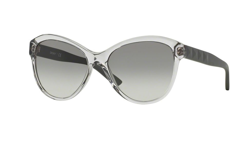 DKNY DY4123 Sunglasses 365311-57 - Transparent Grey Frame, Grey Gradient Lenses