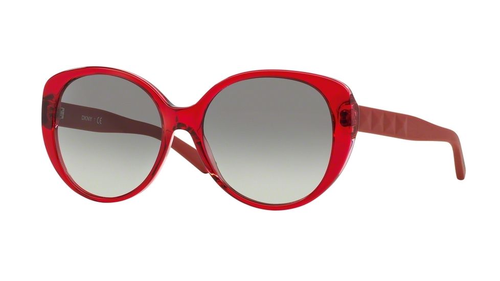 DKNY DY4124 Single Vision Prescription Sunglasses DY4124-364711-57 - Lens Diameter 57 mm, Frame Color Red