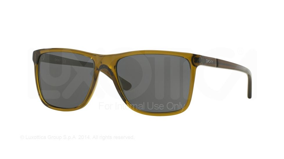 DKNY DY4127 Progressive Prescription Sunglasses DY4127-365287-58 - Lens Diameter 58 mm, Frame Color Olive Green