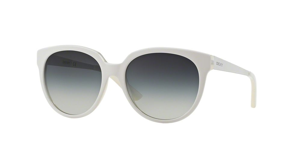 DKNY DY4128 Sunglasses 36798G-56 - Opal White Frame, Grey Gradient Lenses