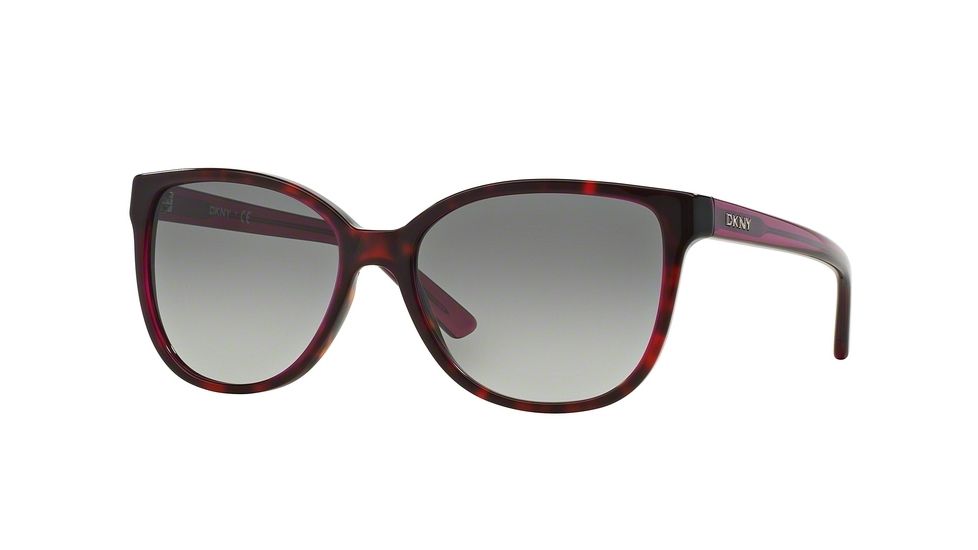 DKNY DY4129 Sunglasses 367211-57 - Violet/tortoise Frame, Grey Gradient Lenses
