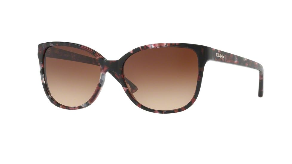 DKNY DY4129 Sunglasses 374313-57 - Pearl Port Tortoise Frame, Brown Gradient Lenses