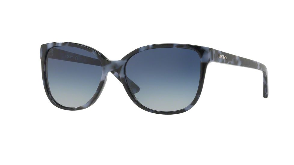 DKNY DY4129 Sunglasses 37444L-57 - Pearl Navy Tortoise Frame, Blue Gradient Lenses