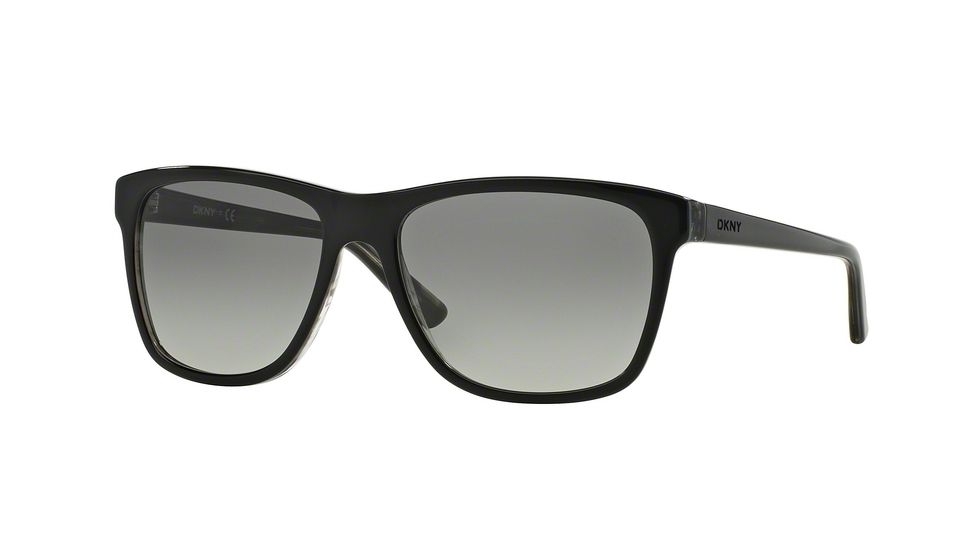DKNY DY4131 Single Vision Prescription Sunglasses DY4131-367411-58 - Lens Diameter 58 mm, Frame Color Black/spotted Grey