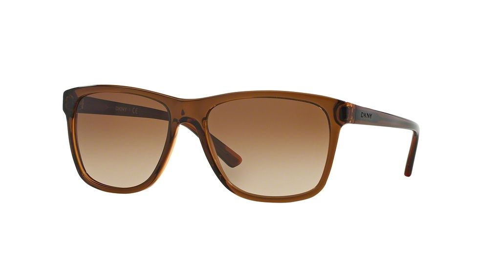 DKNY DY4131 Single Vision Prescription Sunglasses DY4131-367513-58 - Lens Diameter 58 mm, Frame Color Brown