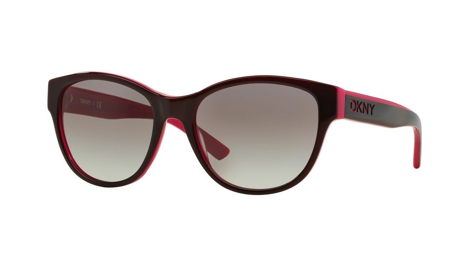 DKNY DY4133 Single Vision Prescription Sunglasses DY4133-368611-55 - Lens Diameter 55 mm, Frame Color Bordeaux Pink