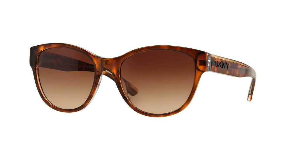 DKNY DY4133 Single Vision Prescription Sunglasses DY4133-368713-55 - Lens Diameter 55 mm, Frame Color Dark Tortoise Crystal