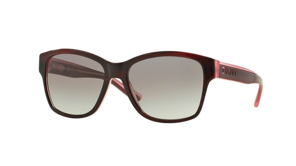 DKNY DY4134 Sunglasses 369211-57 - Bordeaux Crystal Frame, Grey Gradient Lenses