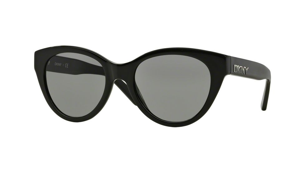 DKNY DY4135 Sunglasses 368887-53 - Black Frame, Grey Solid Lenses