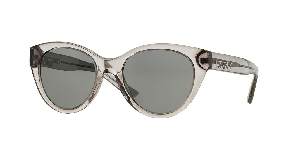 DKNY DY4135 Sunglasses 369187-53 - Grey Transparent Frame, Grey Solid Lenses