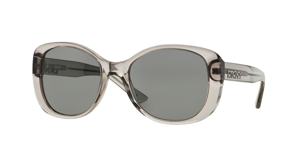 DKNY DY4136 Bifocal Prescription Sunglasses DY4136-369187-56 - Lens Diameter 56 mm, Frame Color Grey Transparent