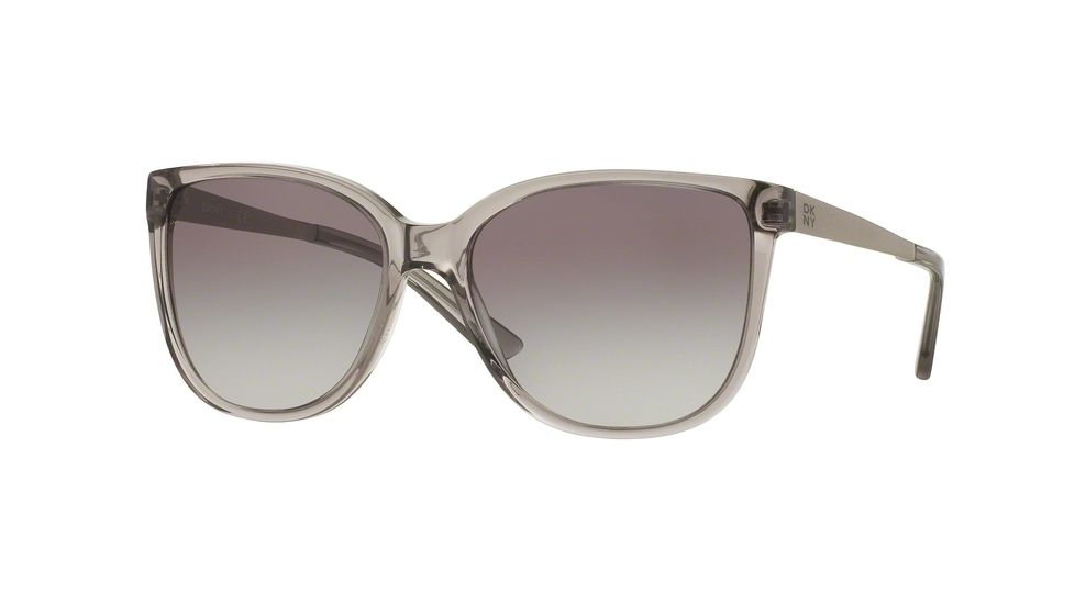 DKNY DY4137 Sunglasses 369611-58 - Grey Crystal/satin Silver Frame, Grey Gradient Lenses