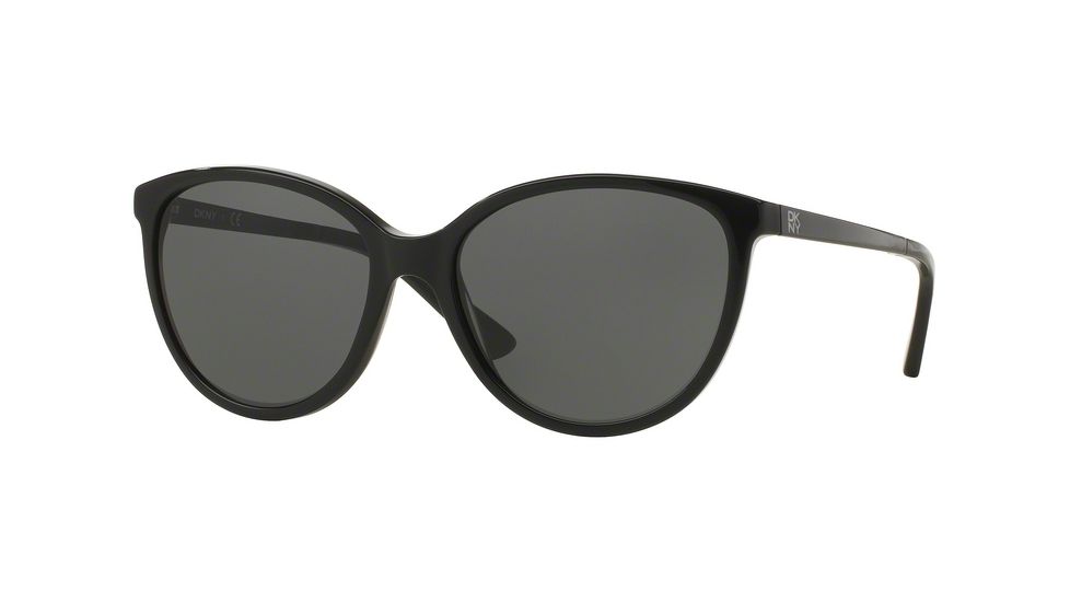 DKNY DY4138 Sunglasses 369487-57 - Black/satin Black Frame, Grey Solid Lenses
