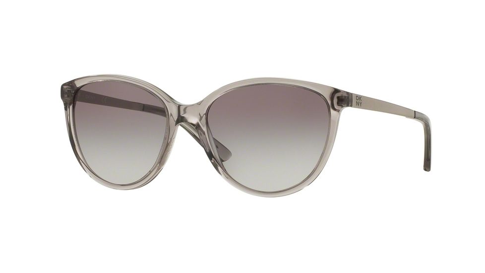 DKNY DY4138 Sunglasses 369611-57 - Grey Crystal/satin Silver Frame, Grey Gradient Lenses