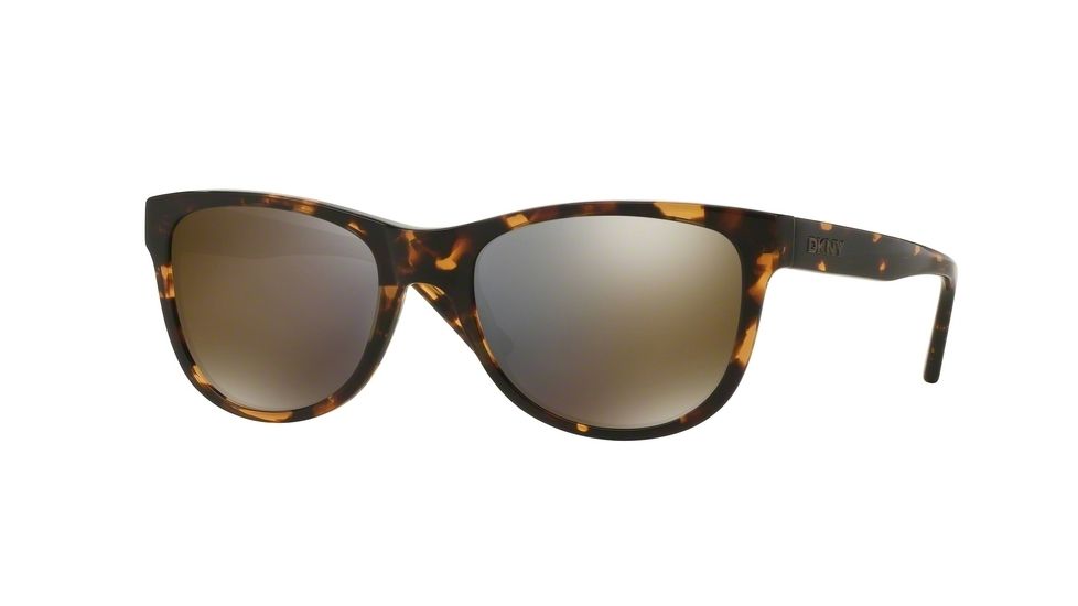 DKNY DY4139 Progressive Prescription Sunglasses DY4139-37004T-55 - Lens Diameter 55 mm, Frame Color Amber Tortoise