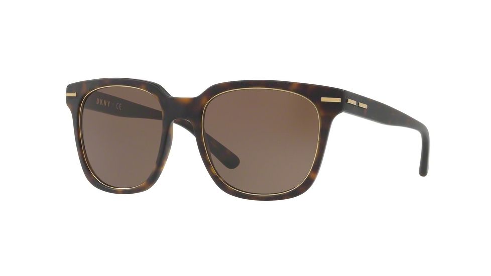 DKNY DY4141 Single Vision Prescription Sunglasses DY4141-371073-52 - Lens Diameter 52 mm, Frame Color Matte Dark Tortoise