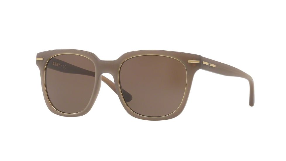 DKNY DY4141 Single Vision Prescription Sunglasses DY4141-371273-52 - Lens Diameter 52 mm, Frame Color Matte Taupe
