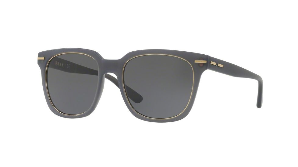 DKNY DY4141 Single Vision Prescription Sunglasses DY4141-371987-52 - Lens Diameter 52 mm, Frame Color Matte Grey