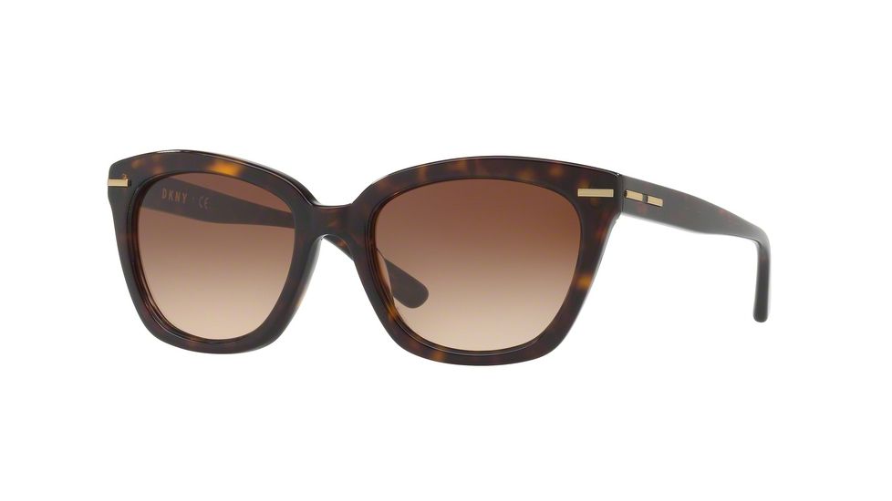 DKNY DY4142 Sunglasses 370213-53 - Dark Tortoise Frame, Dark Brown Gradient Lenses