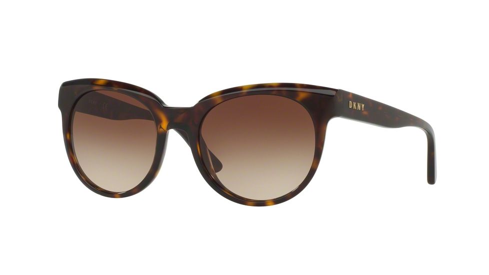 DKNY DY4143 Sunglasses 370213-53 - Dark Tortoise Frame, Smoke Gradient Lenses