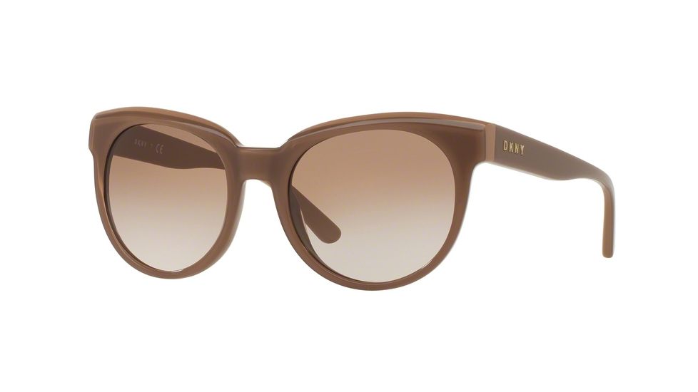 DKNY DY4143 Sunglasses 372313-53 - Tonal Nude Frame, Brown Gradient Lenses