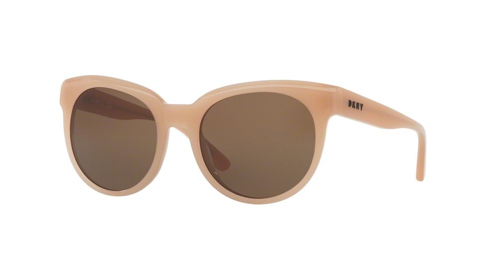 DKNY DY4143 Sunglasses 372473-53 - Blush Frame, Dark Brown Solid Lenses