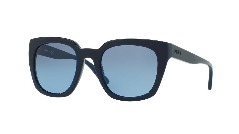 DKNY DY4144 Sunglasses 37258F-52 - Tonal Blue Frame, Grey Blue Gradient Lenses