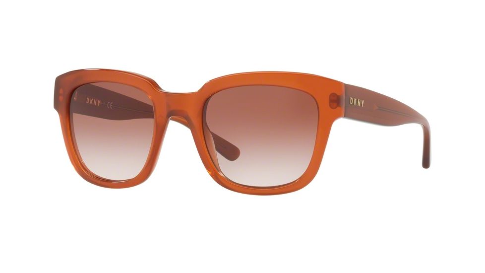 DKNY DY4145 Sunglasses 372613-52 - Milky Amber Frame, Amber Gradient Lenses