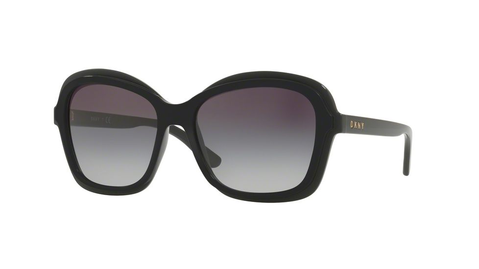DKNY DY4147 Single Vision Prescription Sunglasses DY4147-368811-56 - Lens Diameter 56 mm, Frame Color Black