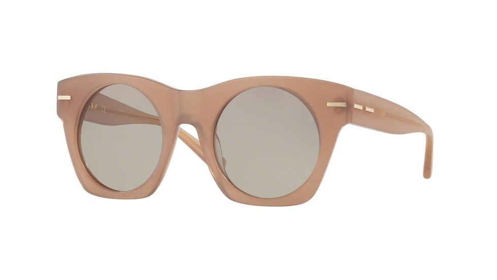 DKNY DY4148 Sunglasses 37403-48 - Matte Translucent Blush Frame, Light Smoke Solid Lenses
