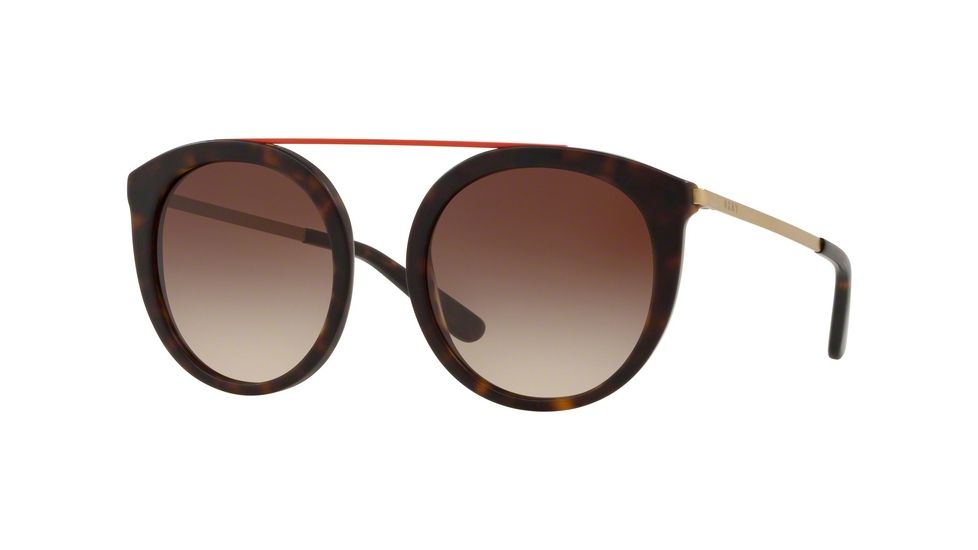 DKNY DY4154 Sunglasses 377413-52 - Matte Dark Tortoise Frame, Brown Gradient Lenses