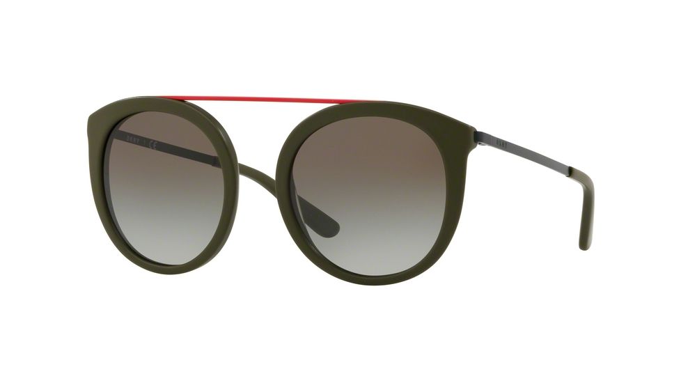 DKNY DY4154 Sunglasses 37778E-52 - Matte Military Frame, Green Gradient Lenses
