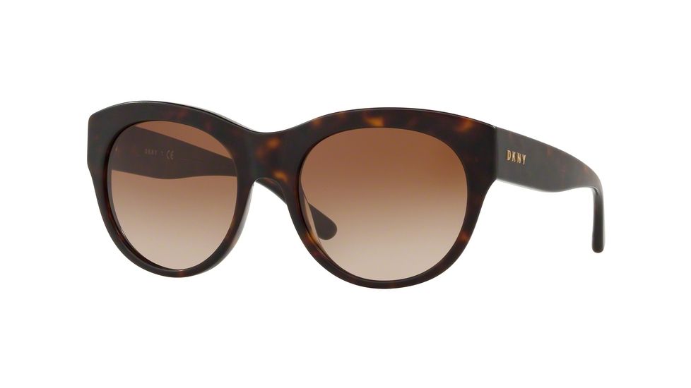 DKNY DY4157 Sunglasses 376413-55 - Dark Tortoise Frame, Dark Brown Gradient Lenses