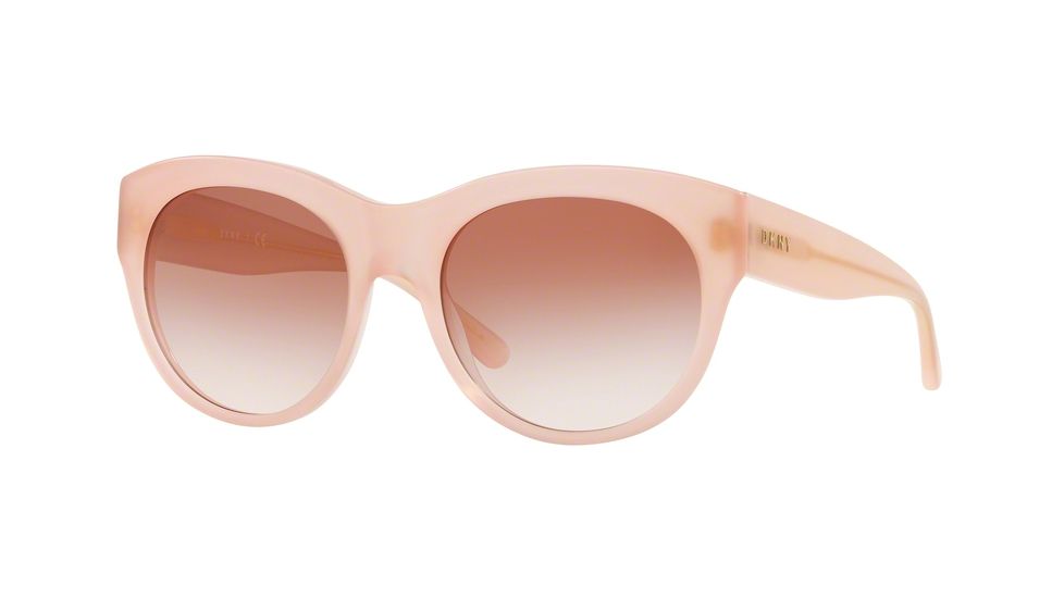 DKNY DY4157 Sunglasses 376813-55 - Milky Blush Frame, Amber Gradient Lenses