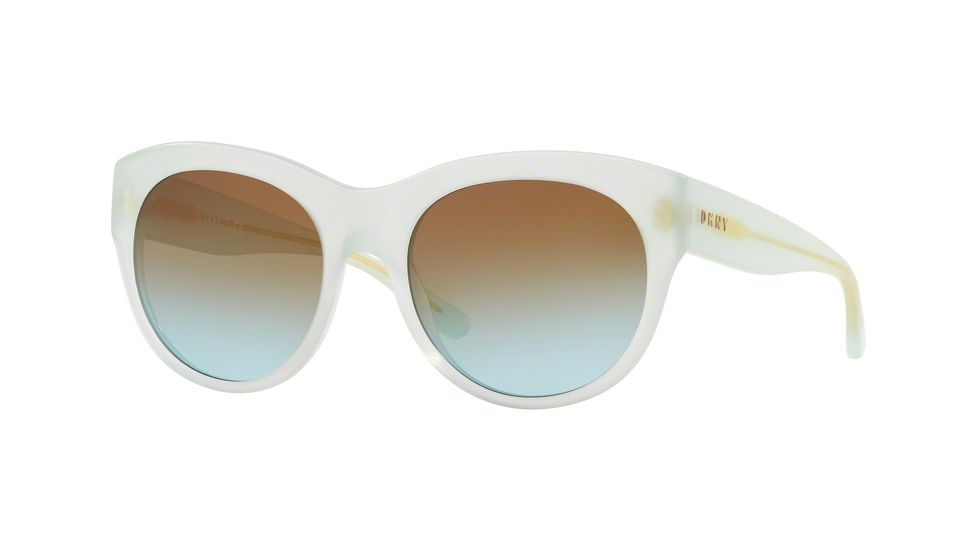 DKNY DY4157 Sunglasses 37715D-55 - Milky Mint Frame, Brown/Green Gradient Lenses