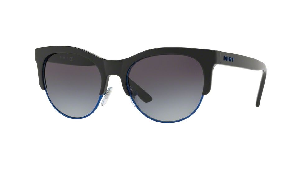 DKNY DY4160 Sunglasses 36888G-56 - Shiny Black Frame, Gray Gradient Lenses