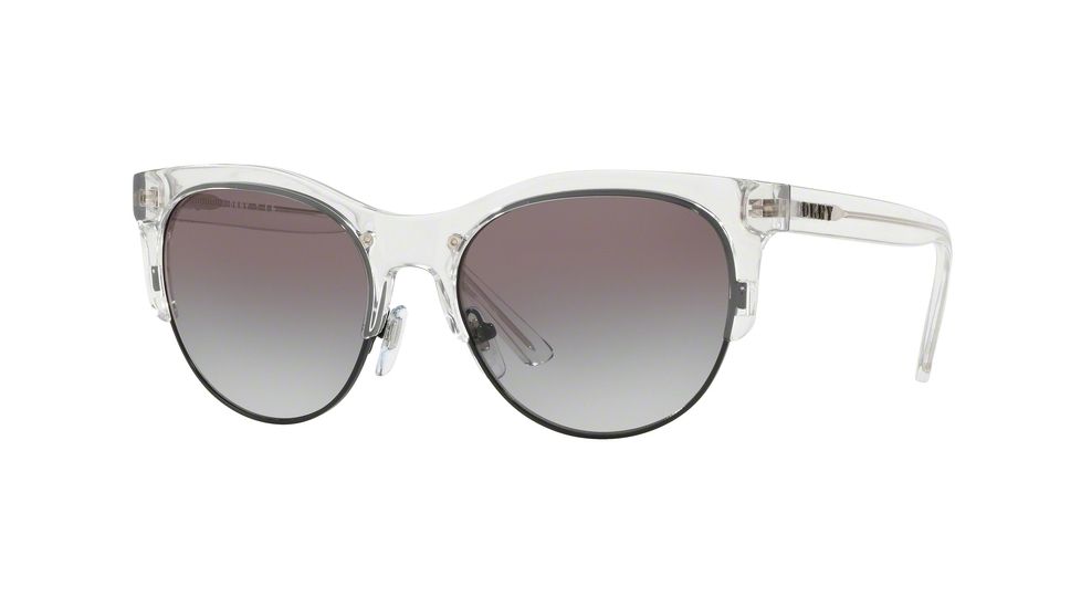 DKNY DY4160 Sunglasses 378711-56 - Shiny Crystal Frame, Gray Gradient Lenses