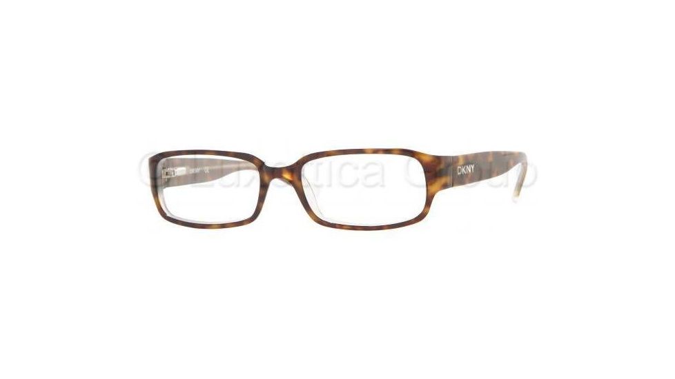 DKNY DY4562 Eyeglasses Styles - Top Havana On Ice Frame w/Non-Rx 51 mm Diameter Lenses, 3020-5117