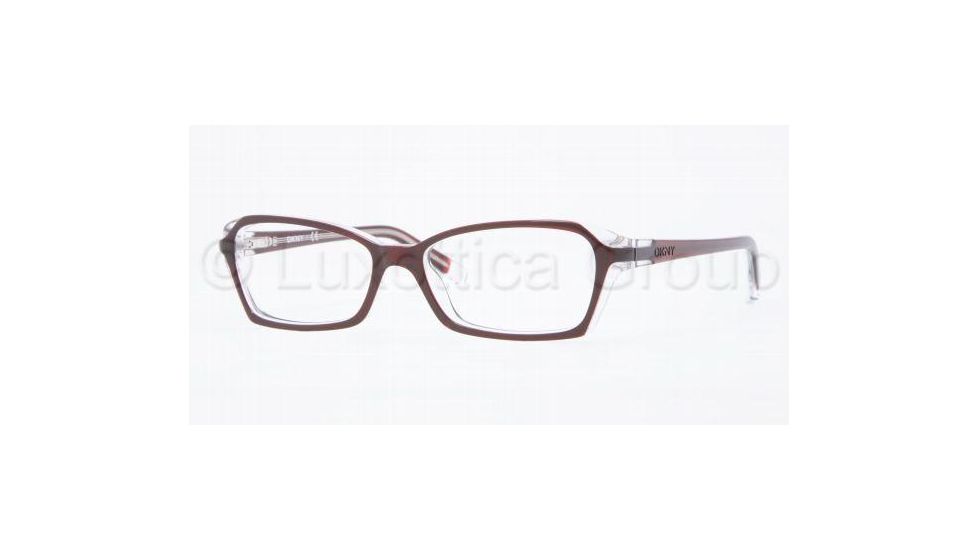 DKNY DY4618 Progressive Prescription Eyeglasses 3417-5015 - Bordeaux/Crystal 