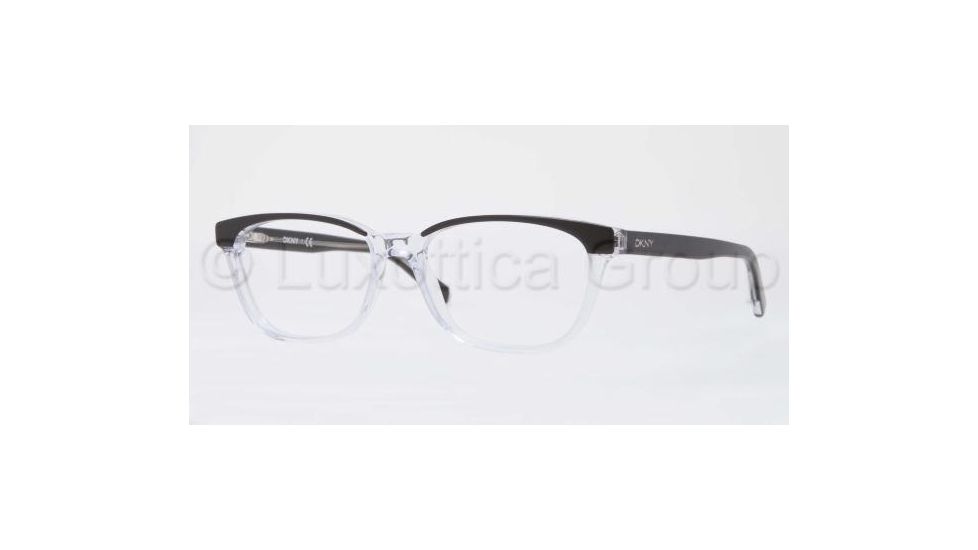 DKNY DY4636 Progressive Prescription Eyeglasses 3131-5116 - Black Top On Trasparent Frame