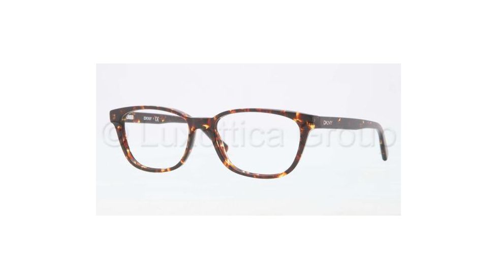 DKNY DY4636 Progressive Prescription Eyeglasses 3533-5116 - Top Havana/Crystal Frame, Demo Lens Lenses