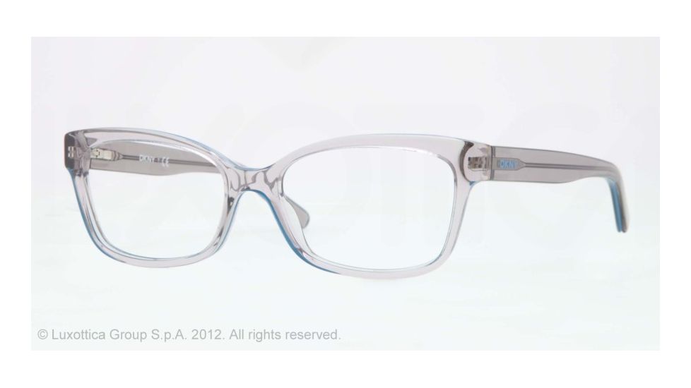 DKNY DY4639 Single Vision Prescription Eyeglasses 3457-51 - Transparent Gray Frame, Demo Lens Lenses