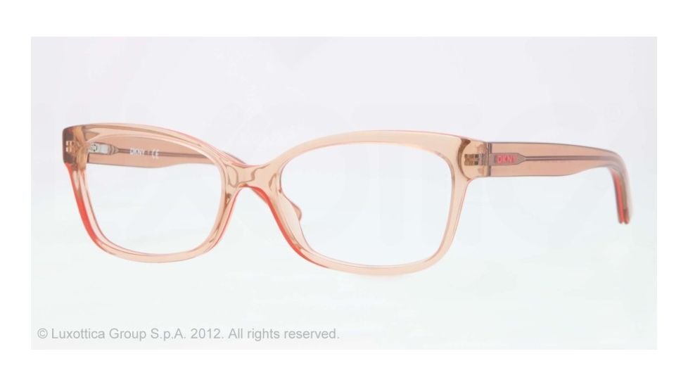 DKNY DY4639 Single Vision Prescription Eyeglasses 3609-51 - Peach Frame, Demo Lens Lenses