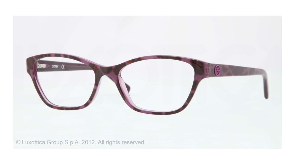DKNY DY4644 Eyeglass Frames 3616-51 - Top Leopard On Violet Tr Frame, Demo Lens Lenses