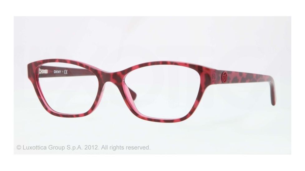 DKNY DY4644 Eyeglass Frames 3617-51 - Top Leopard On Cyclamen Frame, Demo Lens Lenses