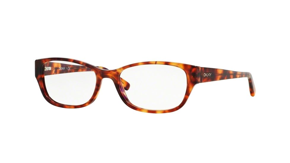 DKNY DY4646 Progressive Prescription Eyeglasses 3622-51 - Havana Brown Violet Frame